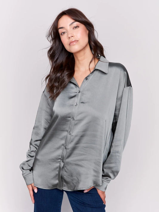 Long Sleeve Button Up Blouse 984B