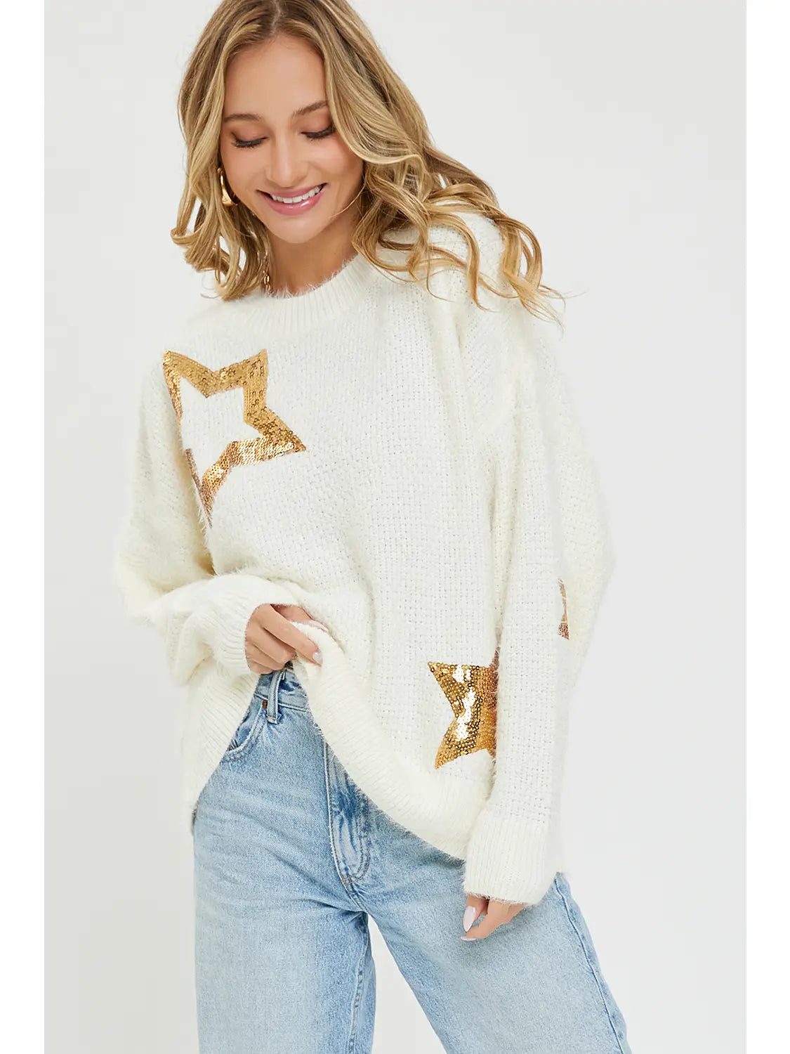 Sequin Star Sweater