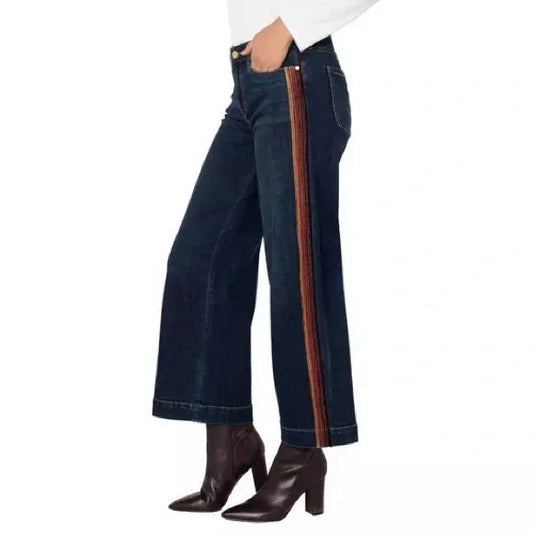 The Stride Denim Pant w/Velvet stripe detail