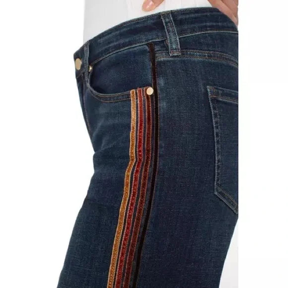 The Stride Denim Pant w/Velvet stripe detail