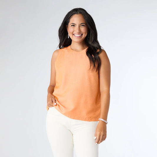 Carey Tank with Back button detail