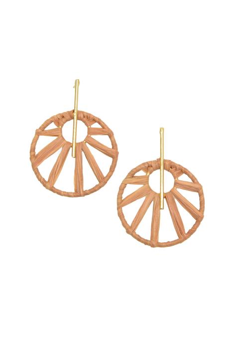 Raffia Wrap Earrings Post