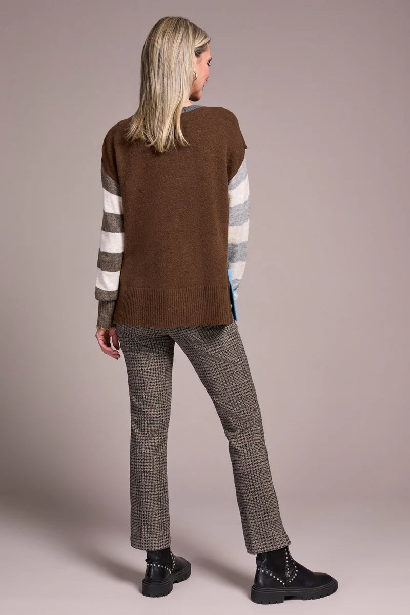 Boat Neck Multi Sweater