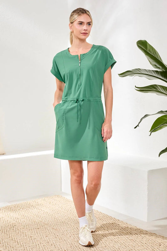 Zip Dress With Drawcord