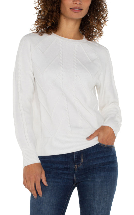 Long sleeve crew neck raglan sweater LM8D47S