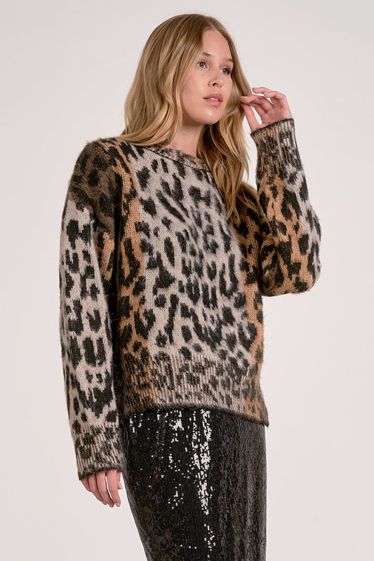Brown Cheetah Sweater