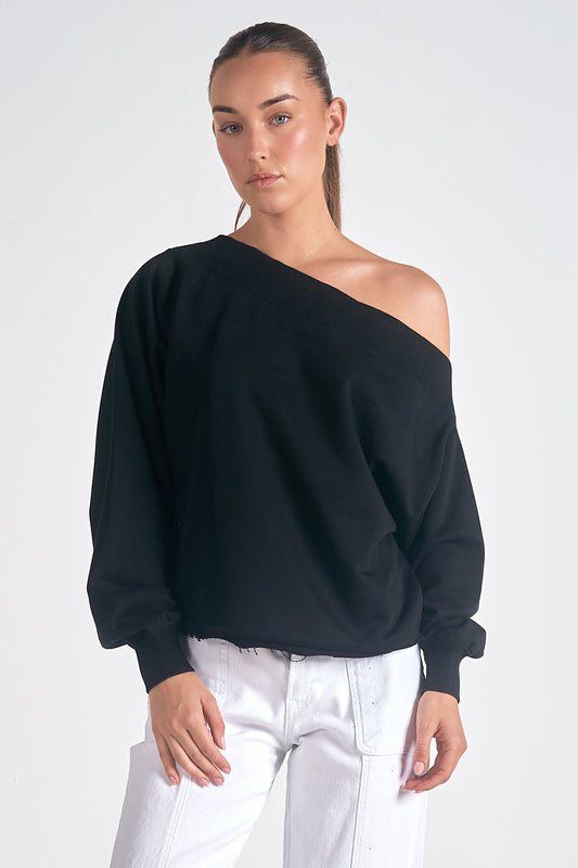 Off Shoulder Sweat Shirt FT1131