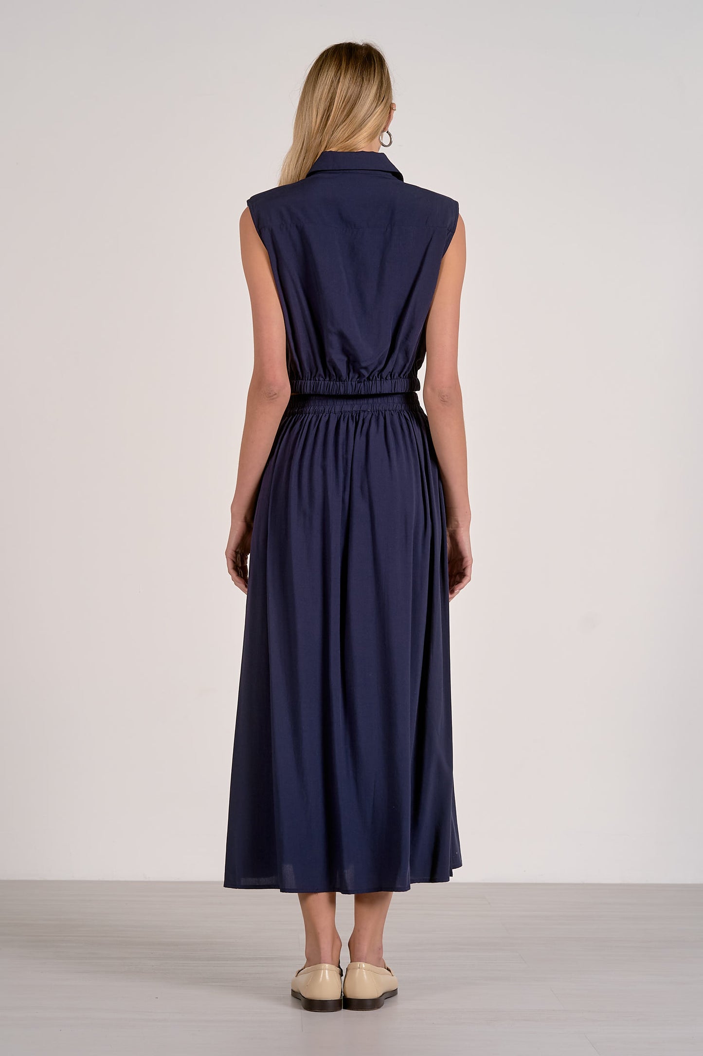 Navy Midi Skirt