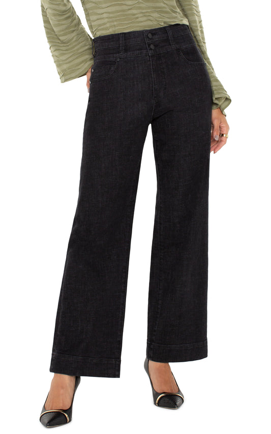 Stride Denim Jean Wide Leg Double Button LM4669RT