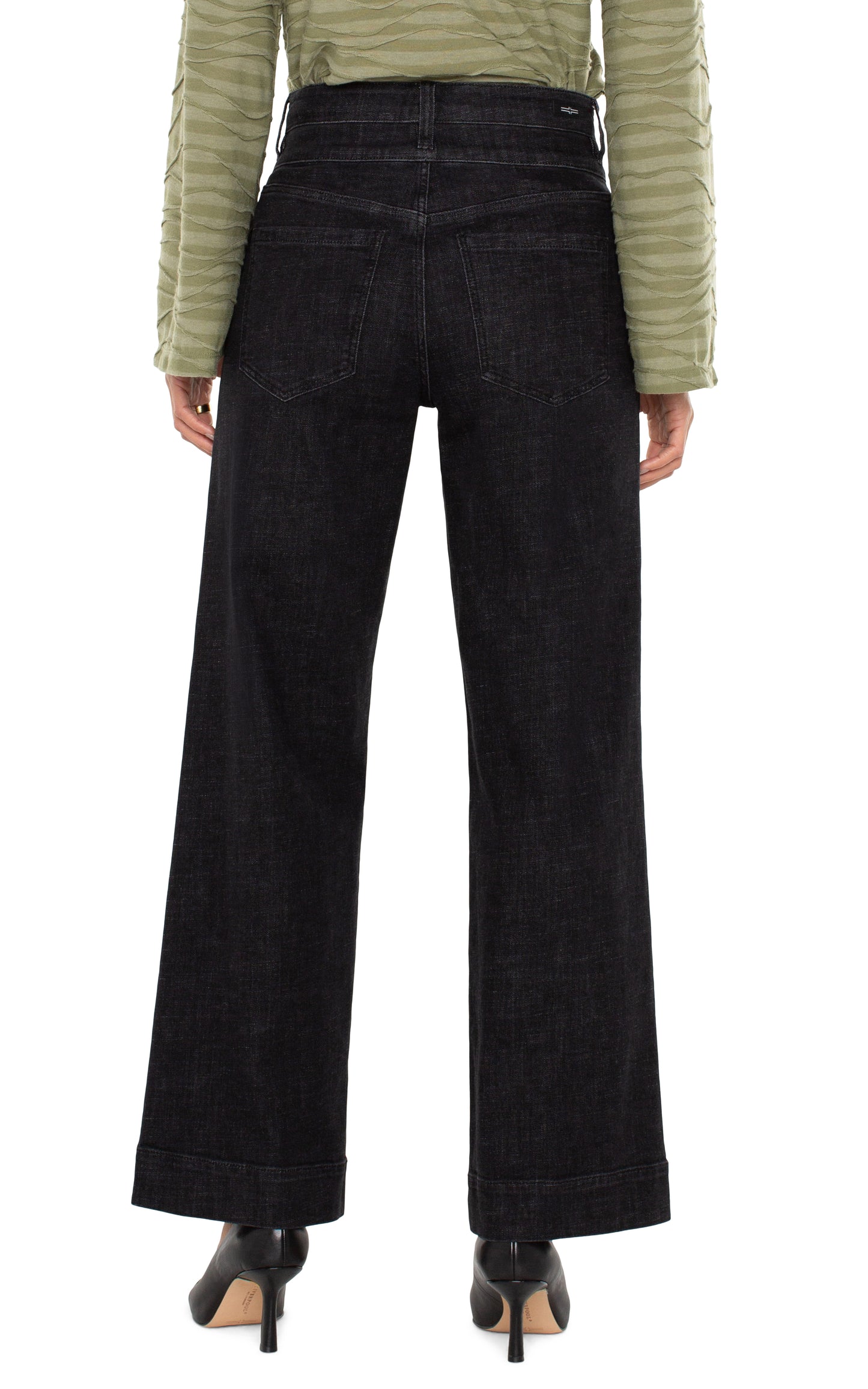 Stride Denim Jean Wide Leg Double Button LM4669RT