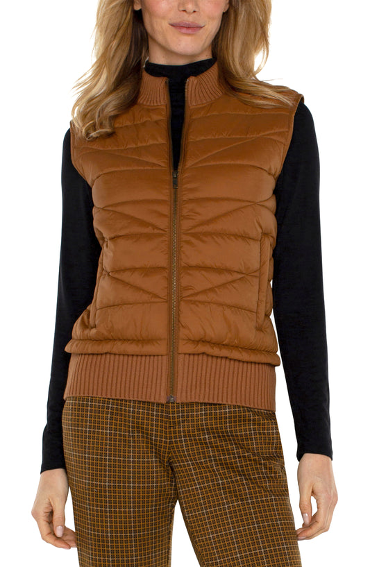 Sleeveless Puffy Sweater Vest