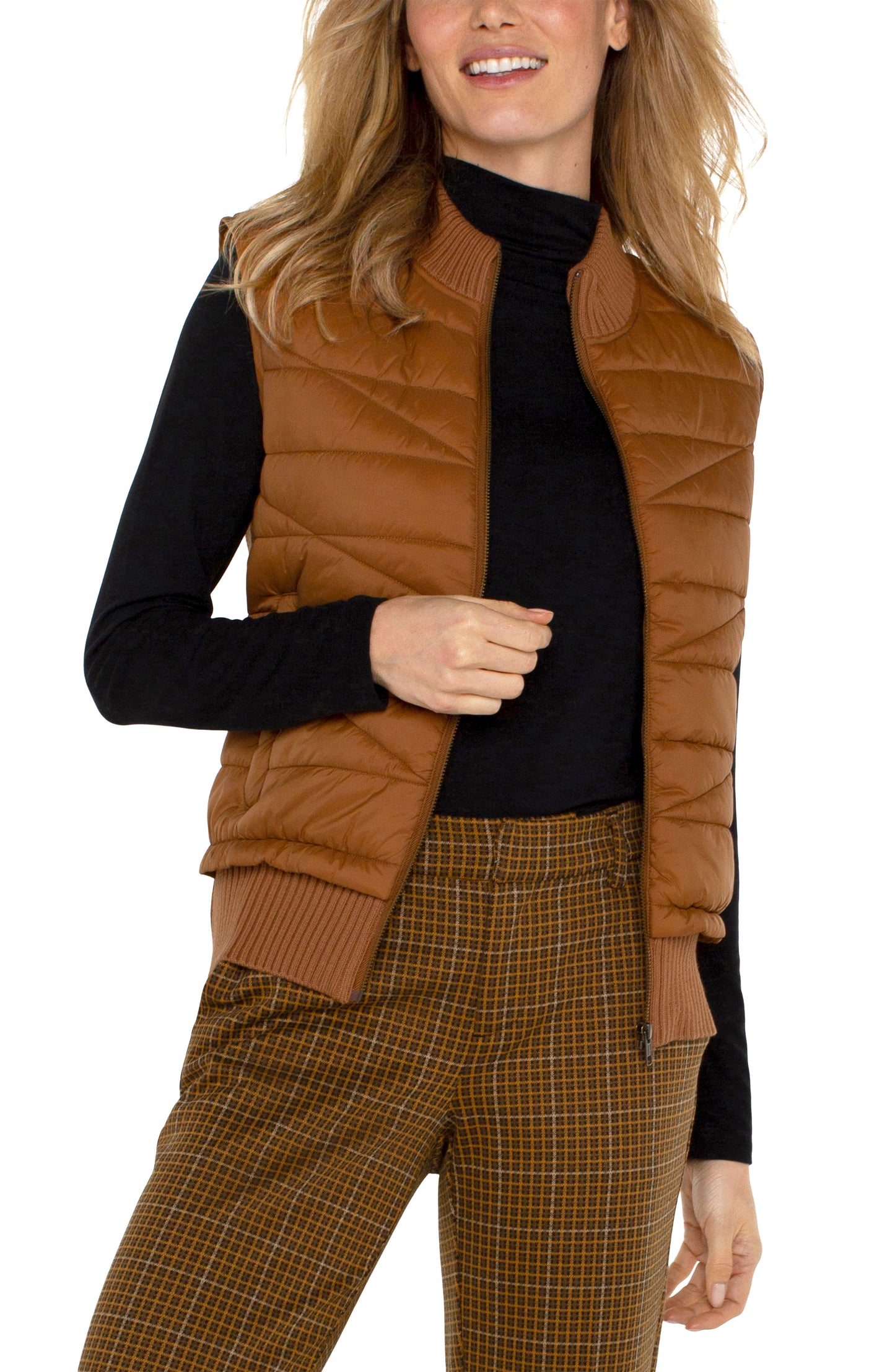 Sleeveless Puffy Sweater Vest
