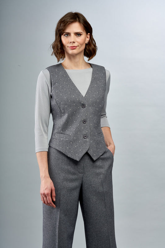 Pearl Vest Grey/Sliver Pearl BCV1826