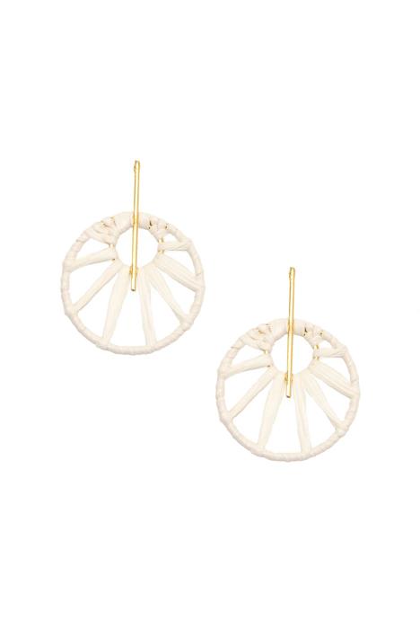 Raffia Wrap Earrings Post